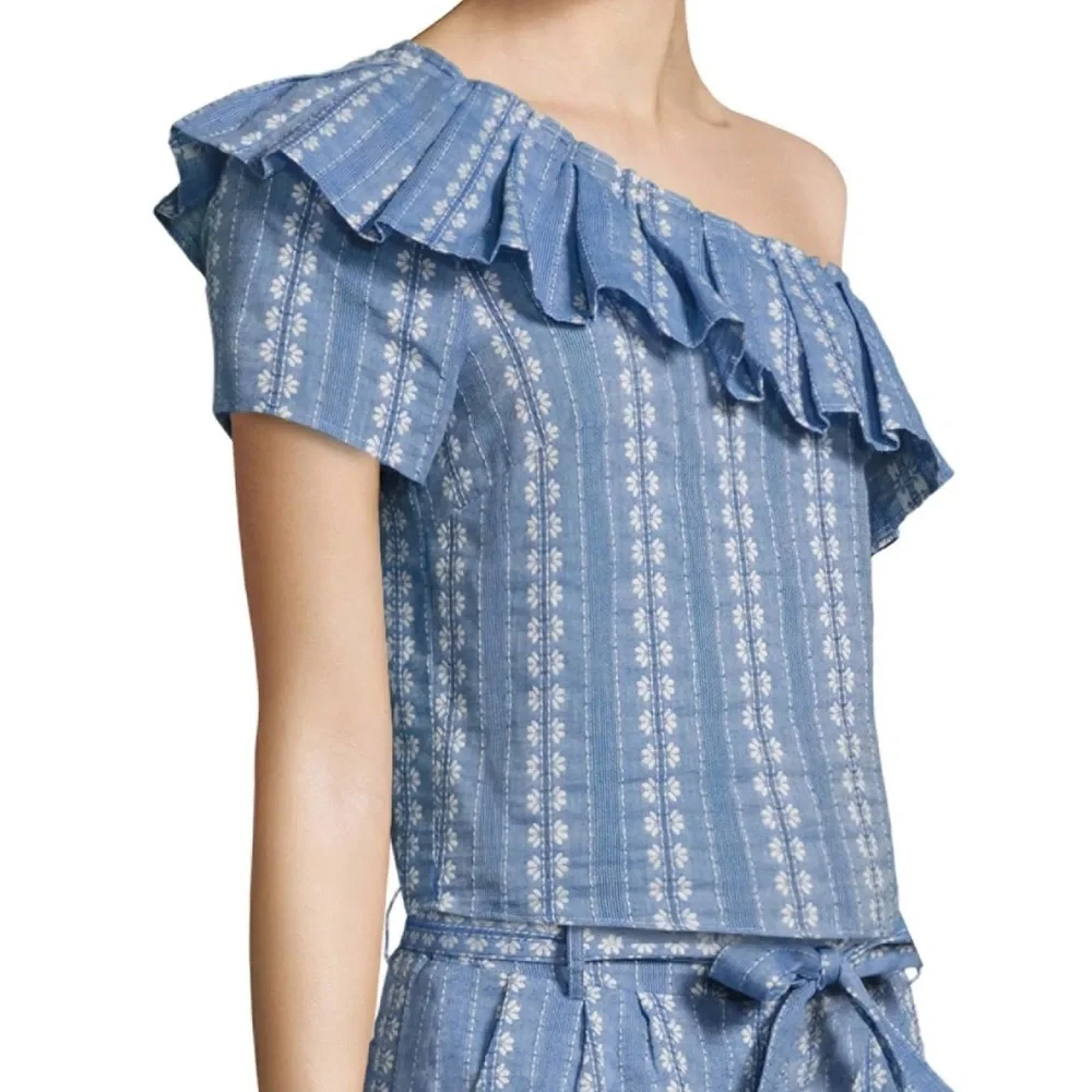 Splendid One Shoulder Ruffle Top - Medium - Picture 1 of 7